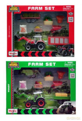MAISTO 12564 Traktor zestaw z mini farmą mix