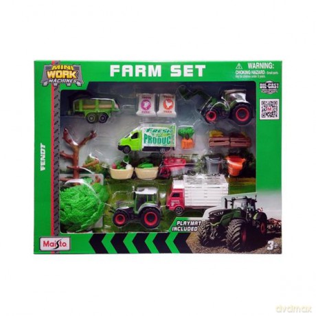 MAISTO 12565 Traktory zestaw z mini farmą + 2 pojazdy