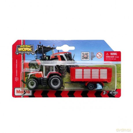 MAISTO 1559-78 Traktor Massey Ferguson z przyczepą