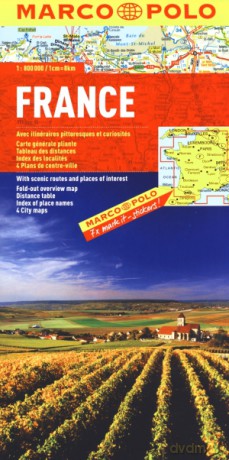 France. Mapa Marco Polo w skali 1:800 000 [KSIĄŻKA]