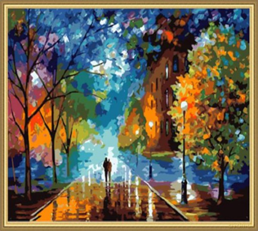Malowanie po numerach 40x50cm Spacer wśród kolorów 1008940