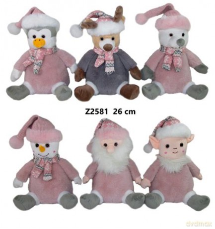 Maskotka Zwierzątko świąteczne 26cm 6 wzorów 164971 SunDay mix