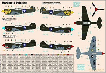 Model samolotu do sklejania P-40 E'Aleutian Tiger' 1:72 (farby + klej)