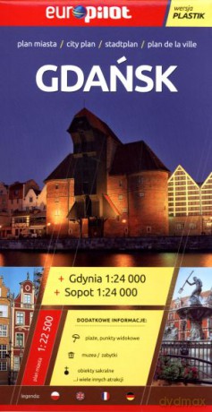 Gdańsk. Foliowany plan miasta w skali 1:22 500 [KSIĄŻKA]