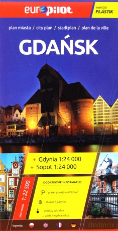 Gdańsk. Foliowany plan miasta w skali 1:22 500 [KSIĄŻKA]