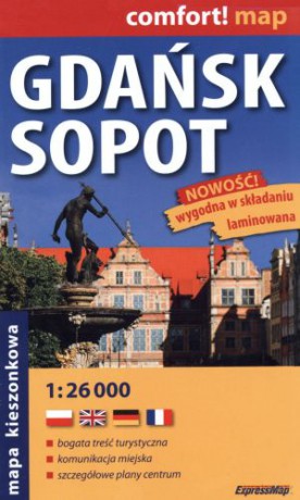 Gdańsk. Sopot. Laminowany plan miasta w skali 1:26 000. Mapa kieszonkowa [KSIĄŻKA]