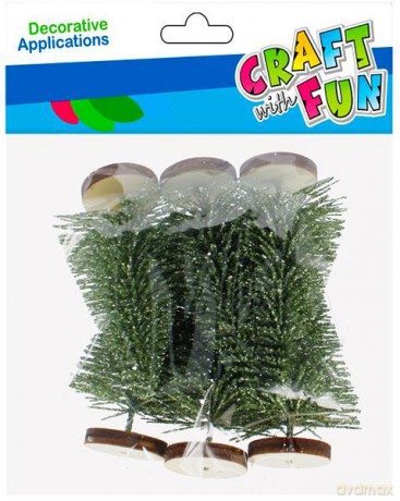Ozdoba dekoracyjna Boże Narodzenie Choinka zielona Craft with Fun 521603
