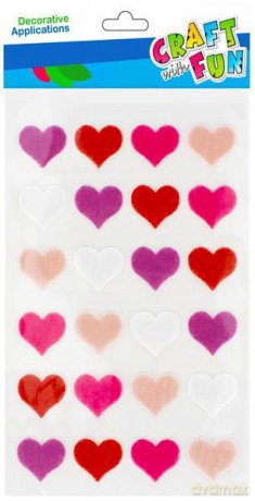 Ozdoba dekoracyjna filcowa samoprzylepne Serca Craft with Fun 521742