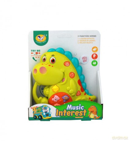 Pianinko dinozaur z dźwiękiem na baterie
