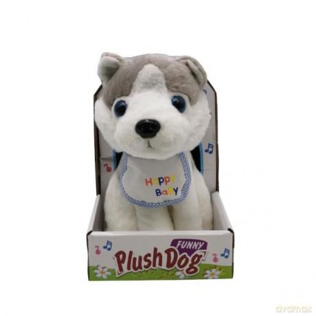 Pies pluszowy husky z dźwiękiem 390547