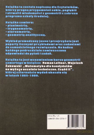 Geometria dla licealistów - Roman Leitner [KSIĄŻKA]