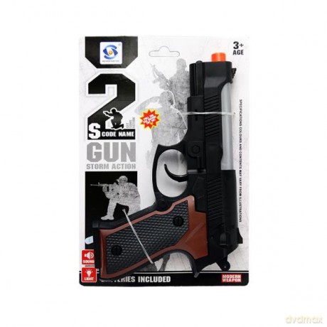 Pistolet na baterie światło/dźwięk blister