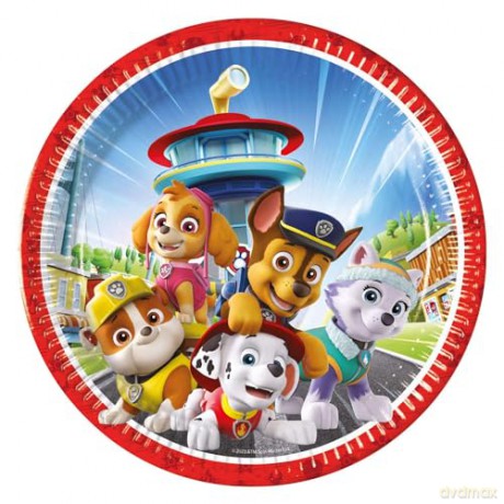 Talerzyki papierowe Paw Patrol Rescue Heroes, next generation, 23cm 8szt