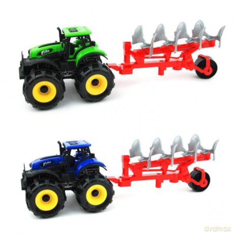 Traktor z przyczepą mix