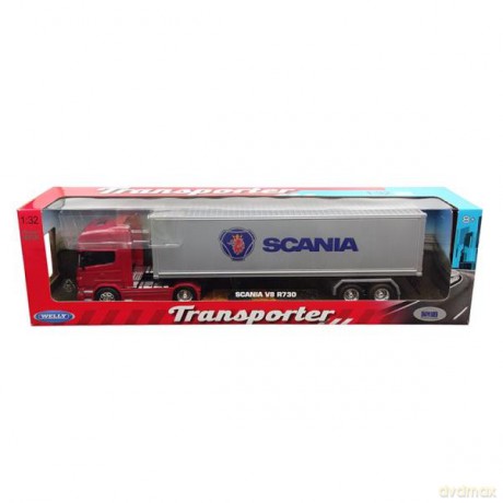WELLY Ciężarówka z przyczepą 1:32 Scania V8 R730 32671