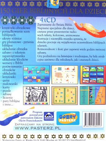 Gry i zabawy biblijne. Pakiet 4 PC CD-ROM [GRA PC]