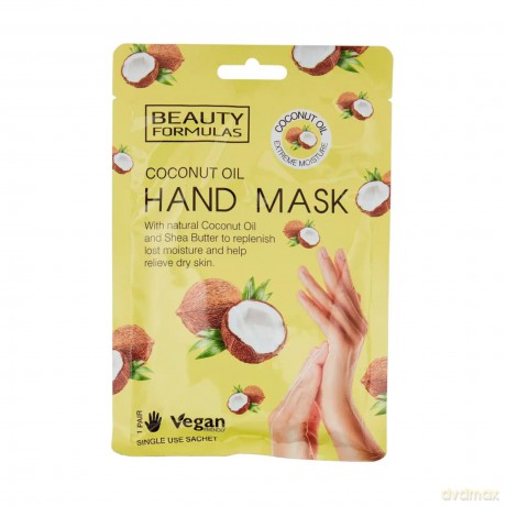 BEAUTY FORMULAS Hand Mask Maska na dłonie z olejem kokosowym - 1 para