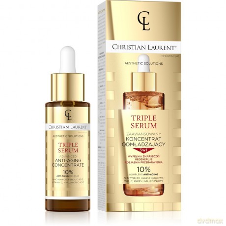 CHRISTIAN LAURENT Aesthetic Solutions Zaawansowany Koncentrat odmładzający 3w1 Triple Serum - 10% Kompleks Anti-Aging