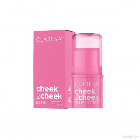 CLARESA Cheek 2 Cheek Kremowy Róż do policzków w sztyfcie nr 01 Candy Pink 6g