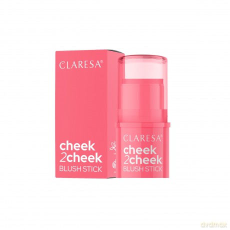CLARESA Cheek 2 Cheek Kremowy Róż do policzków w sztyfcie nr 02 Neon Coral 6g