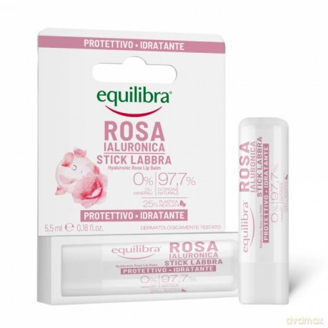 EQUILIBRA RÓŻA Balsam do ust z kw.hialuronowym&