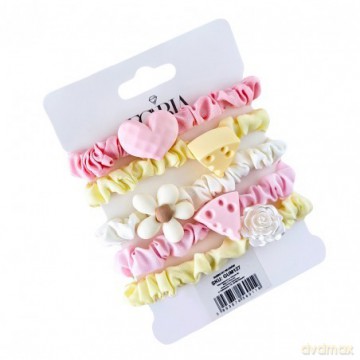 Gumki - frotki do włosów typu scrunchie (G127) - 1op.-5szt