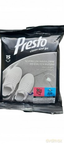 PRESTO Ściereczki do czyszczenia białych butów 15szt