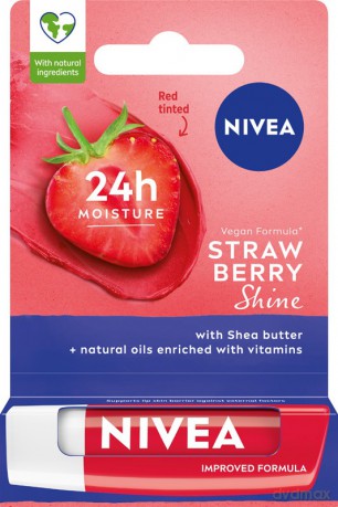 NIVEA Nawilżająca Pomadka ochronna do ust Strawberry Shine 4.8g