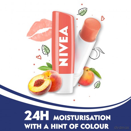 Nivea Peach Shine Pielęgnująca pomadka do ust 5,5 ml