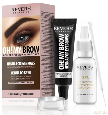 REVERS Henna kremowa do brwi OH!MY BROW c.brąz