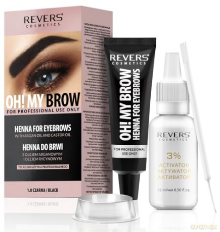 REVERS Henna kremowa do brwi OH!MY BROW czarna