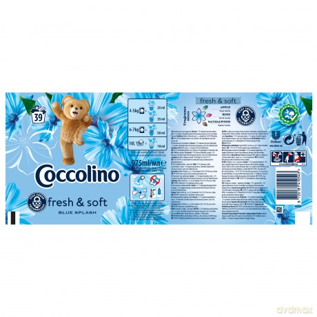 Coccolino Blue Splash Płyn do płukania tkanin o zapachu wiosennych kwiatów 975 ml
