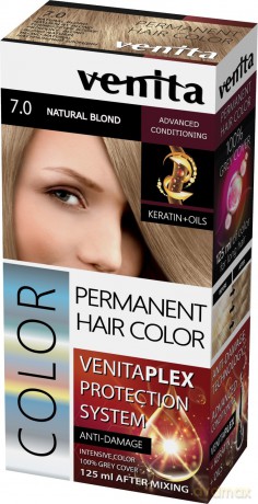 VENITA Color Farba do włosów Venita Plex nr 7.0 Natural Blond 1op.