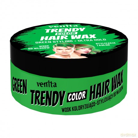 Trendy Color Hair Wax Wosk Stylizująco-Koloryzujący Do Włosów Zielony