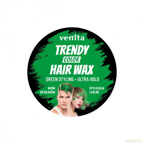 Trendy Color Hair Wax Wosk Stylizująco-Koloryzujący Do Włosów Zielony