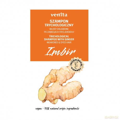 Venita Szampon Trychologiczny Do Włosów Osłabionych z Ekstraktem z Imbiru