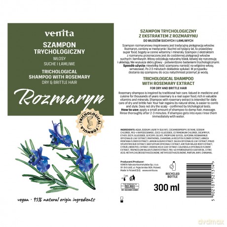 Venita Trycho.Szampon Rozmaryn 300 Ml
