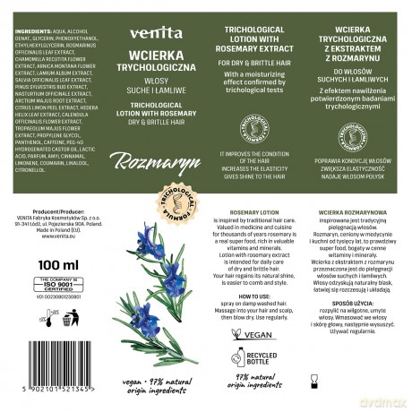 Wcierka do włosów Venita Trychologiczna 100 ml