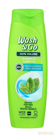 Wash&Go Menthol for Men Szampon odświeżający 360ml