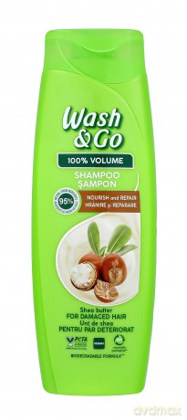 Wash&Go Shea Butter Szampon do włosów zniszczonych 360ml