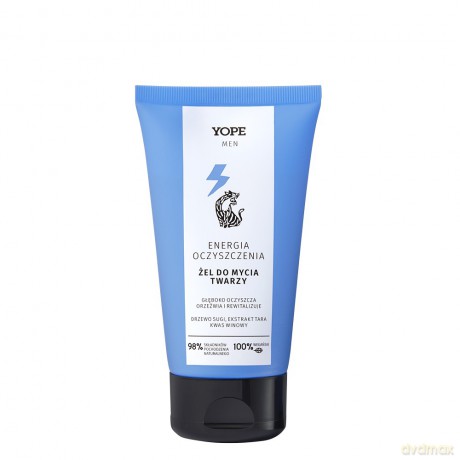YOPE Men Wood Żel do mycia twarzy dla mężczyzn - Energia Oczyszczenia 150ml