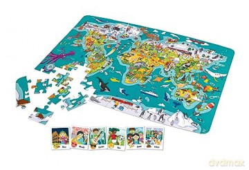 2 w 1 Puzzle i gra dookoła świata