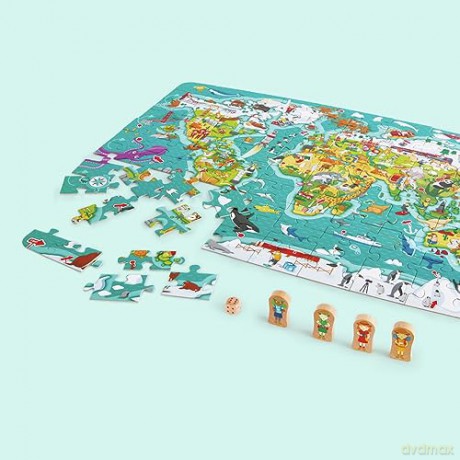 2 w 1 Puzzle i gra dookoła świata