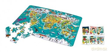 2 w 1 Puzzle i gra dookoła świata