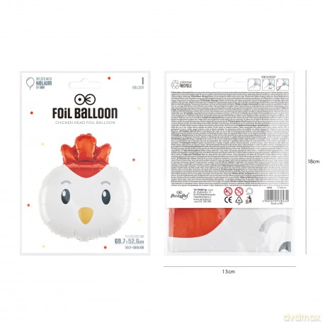 Balony foliowe kurka 69x52cm 138434