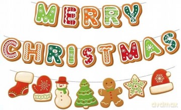 Baner z napisem Merry Christmas