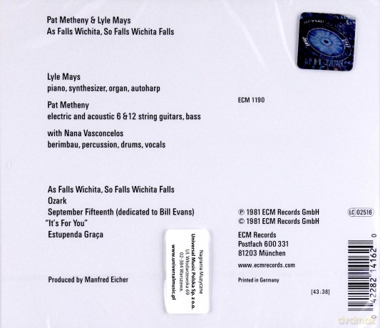 Metheny/Mays: As Falls Wichi [CD]