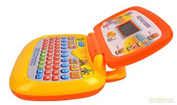 Laptop edukacyjny o wym. 24x22x6cmzekranem LCD DZ-4603 6x3cm, wersja polskojęzyczna, 8 programów