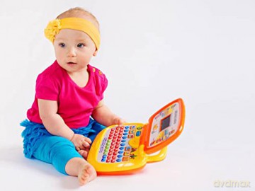 Laptop edukacyjny o wym. 24x22x6cmzekranem LCD DZ-4603 6x3cm, wersja polskojęzyczna, 8 programów