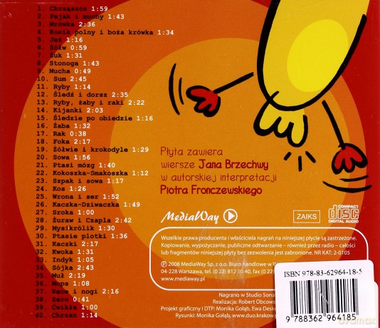 Kaczka Dziwaczka i inne wiersze... Książka audio CD - Jan Brzechwa [KSIĄŻKA]